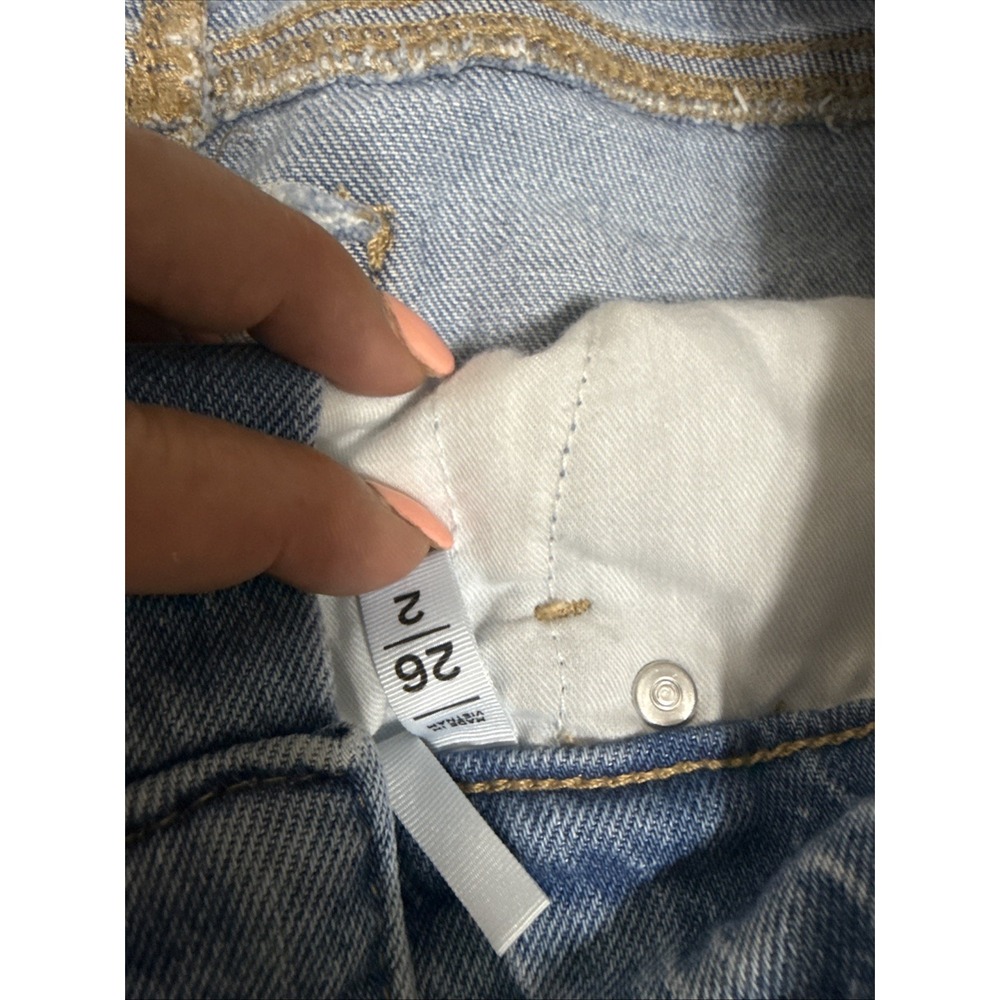 Ann Taylor LOFT The Wide Leg High Waist Jeans Size 2 Wide Leg Raw Cuff - Picture 4 of 9